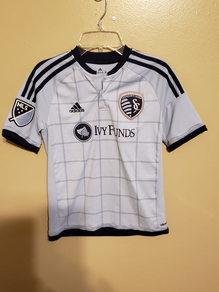 SPORTING KANSAS CITY SOCCER ADIDAS JERSEY SIZE MEDIUM YOUTH