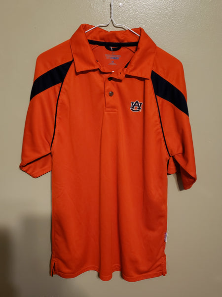 AUBURN TIGERS ORANGE POLO SHIRT SIZE MEDIUM ADULT