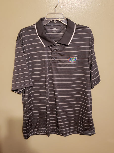 FLORIDA GATORS STRIPED POLO SHIRT SIZE 2XL ADULT