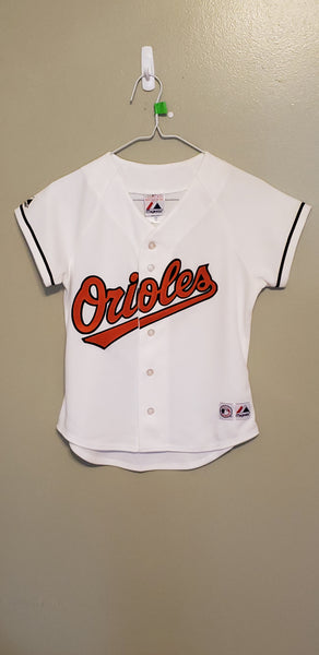 BALTIMORE ORIOLES JRS JUNIORS BASEBALL JERSEY SIZE MEDIUM ADULT