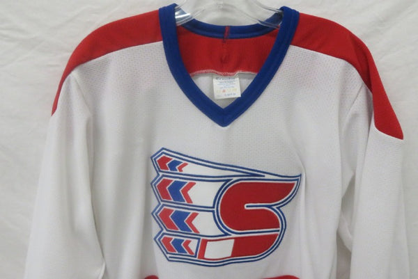 SPOKANE CHIEFS BOYS AUTOGRAPHED HOCKEY JERSEY SIZE S/M YOUTH