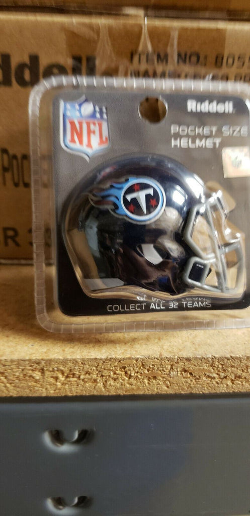 TENNESSEE TITANS BLUE SPEED NEW CLAMSHELL POCKET PRO HELMET RIDDELL