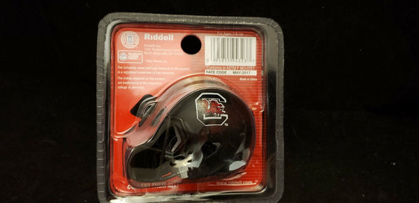 SOUTH CAROLINA GAMECOCKS BLACK POCKET PRO FOOTBALL HELMET RIDDELL WITH CLAMSHELL