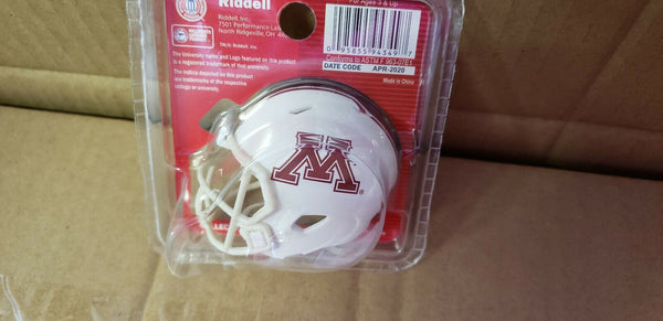 MINNESOTA GOLDEN GOPHERS WHITE ROW 2020 POCKET PRO HELMET RIDDELL