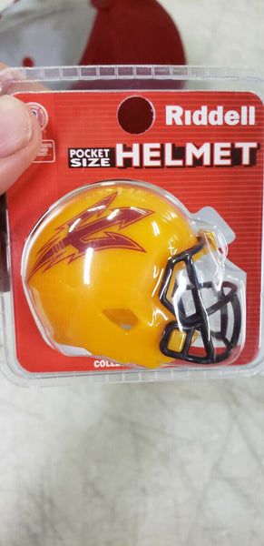 ARIZONA STATE SUN DEVILS CLAMSHELL YELLOW 2020 POCKET PRO HELMET RIDDELL