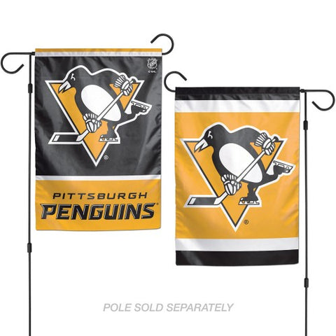 PITTSBURGH PENGUINS DOUBLE SIDED 12"X18" GARDEN FLAG BANNER NEW