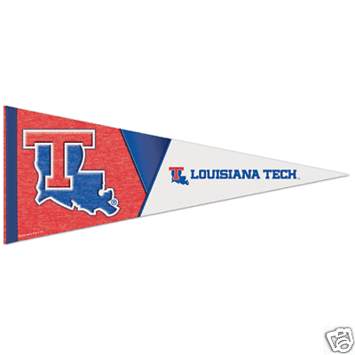 LOUISIANA TECH BULLDOGS 12X30 PREMIUM PENNANT NEW