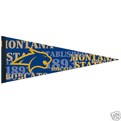 MONTANA STATE BOBCATS 12X30 PREMIUM PENNANT NEW