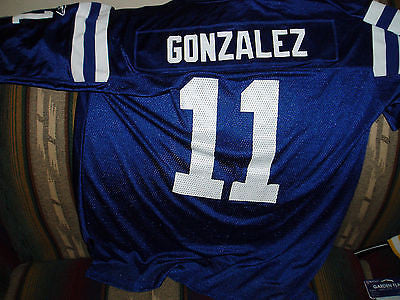 INDIANAPOLIS COLTS ANTHONY GONZALEZ FOOTBALL JERSEY SIZE LARGE BLUE ADULT