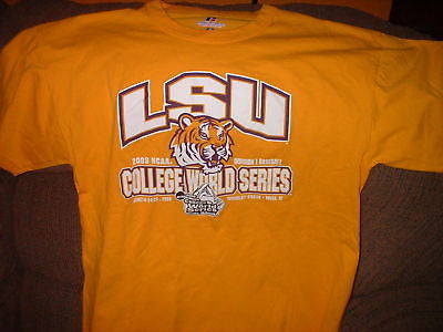 LSU TIGERS COLLEGE WORLD SERIES T-SHIRT ADULT SIZE M