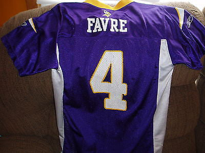 MINNESOTA VIKINGS BRETT FAVRE FOOTBALL JERSEY SIZE LARGE YOUTH REEBOK