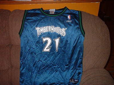 MINNESOTA TIMBERWOLVES KEVIN GARNETT BASKETBALL JERSEY XL YOUTH