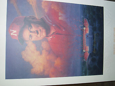 NEBRASKA HUSKERS Bob Devaney Autographed Print  24X35