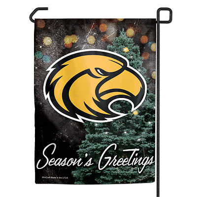 SOUTHERN MISSISSIPPI GOLDEN EAGLES SEASONS GREETINGS 11"x15" garden flag new