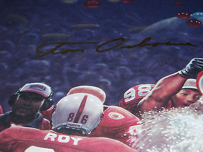 NEBRASKA HUSKERS TOM OSBORNE Autographed Print  24X35