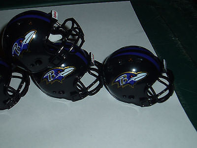 LOT OF 3 BALTIMORE RAVENS POCKET PRO HELMETS RIDDELL REVOLUTION BULK
