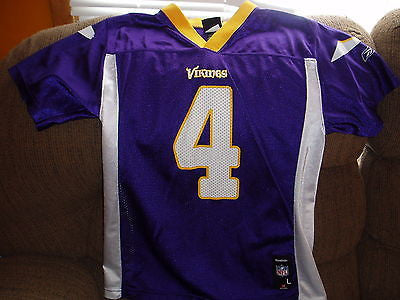 MINNESOTA VIKINGS BRETT FAVRE FOOTBALL JERSEY SIZE LARGE YOUTH REEBOK