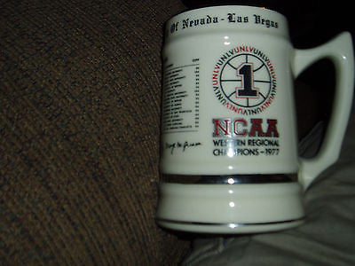 UNLV RUNNIN REBELS 1977 WESTERN REGIONAL CHAMPION BEER STEIN RARE