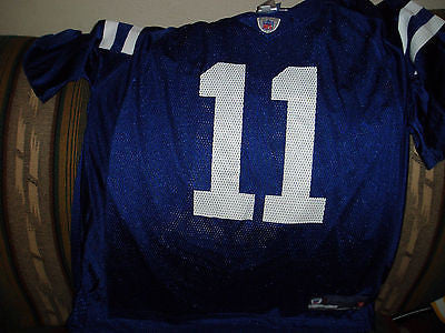 INDIANAPOLIS COLTS ANTHONY GONZALEZ FOOTBALL JERSEY SIZE LARGE BLUE ADULT