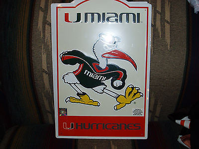 miami canes hurricanes Nostalgic Metal Sign new