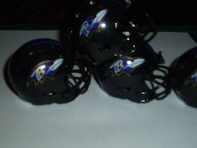 LOT OF 3 BALTIMORE RAVENS POCKET PRO HELMETS RIDDELL REVOLUTION BULK