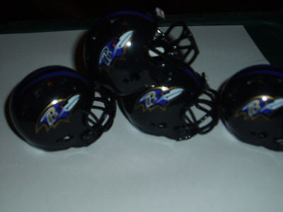 LOT OF 3 BALTIMORE RAVENS POCKET PRO HELMETS RIDDELL REVOLUTION BULK