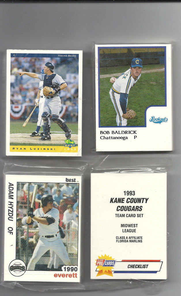 1993 KANE COUNTY COUGARS MINOR LEAGUE BASEBALL CARD SET