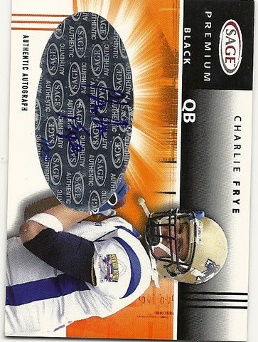 AKRON ZIPS CHARLIE FRYE ROOKIE AUTOGRAPH #ED TO 25