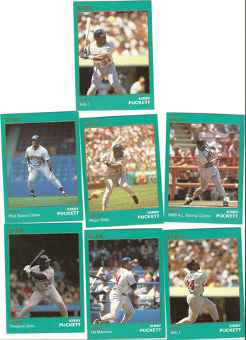 MINNESOTA TWINS KIRBY PUCKET STAR CARD GOLD SET CARDS LOT OF 50